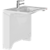 Solution with MATRIX MEDIUM wash basin and powered basin unit, height and sideways adjustable