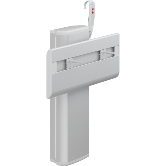 PLUS wash basin bracket with wired hand control, electrically height adjustable