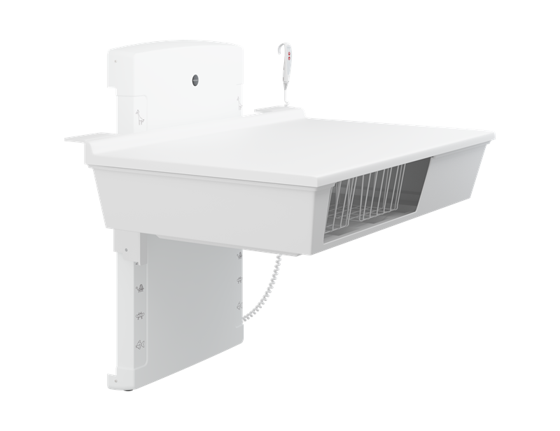 Changing table, 31.5" x 55.1", electrically height adjustable