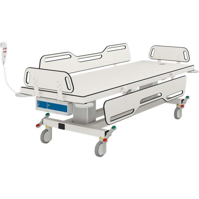MSCT 1 shower change trolley, electrically height adjustable 