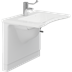 Solution with MATRIX basin unit, manually height adjustable, and MATRIX MEDIUM wash basin