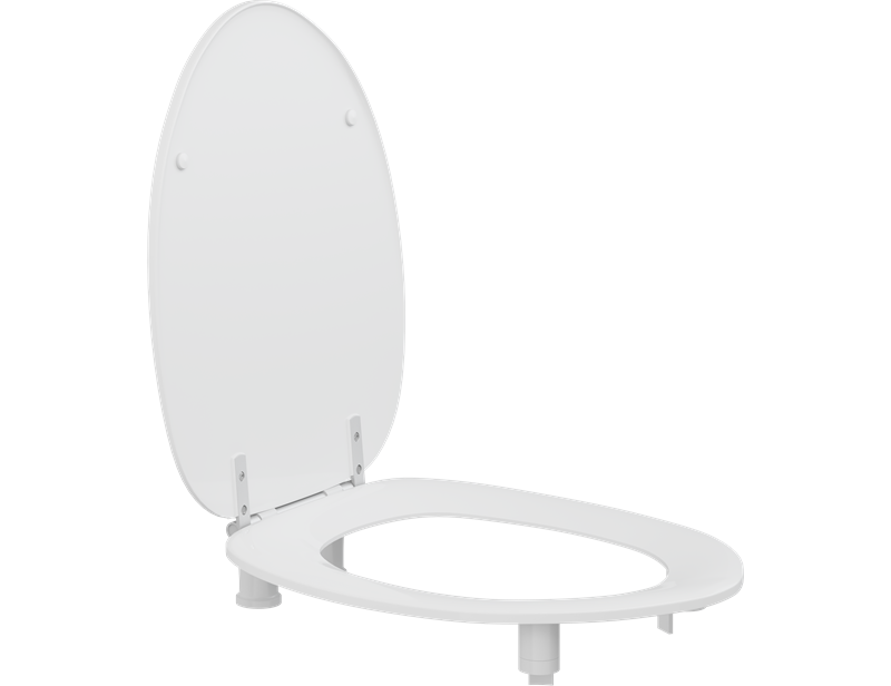 Toilet seat Dania with cover, 50 mm raised