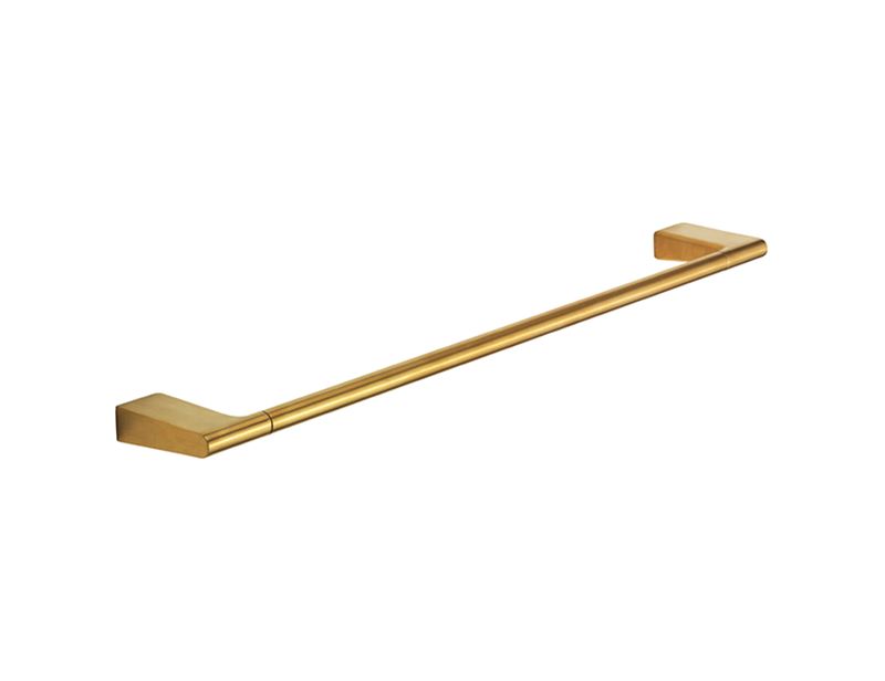 Towel rail bar, single, 610 mm, brushed brass