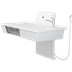 Puslebord, 800 x 1800 mm, elektrisk højderegulérbart, med sanitet og standardarmatur