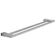 Towel rail bar, double, 610 mm, brushed steel