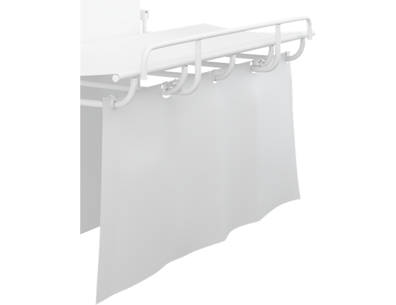 Splash curtain for SCT 1000 shower change tables
