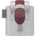 PLUS toiletstøtte, 700 mm, venstrehåndsbetjent