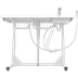 Wickeltisch, 800 x 1400 mm, elektrisch höhenverstellbar, mit sanitären Artikeln und Armatur mit Ausziehbrause