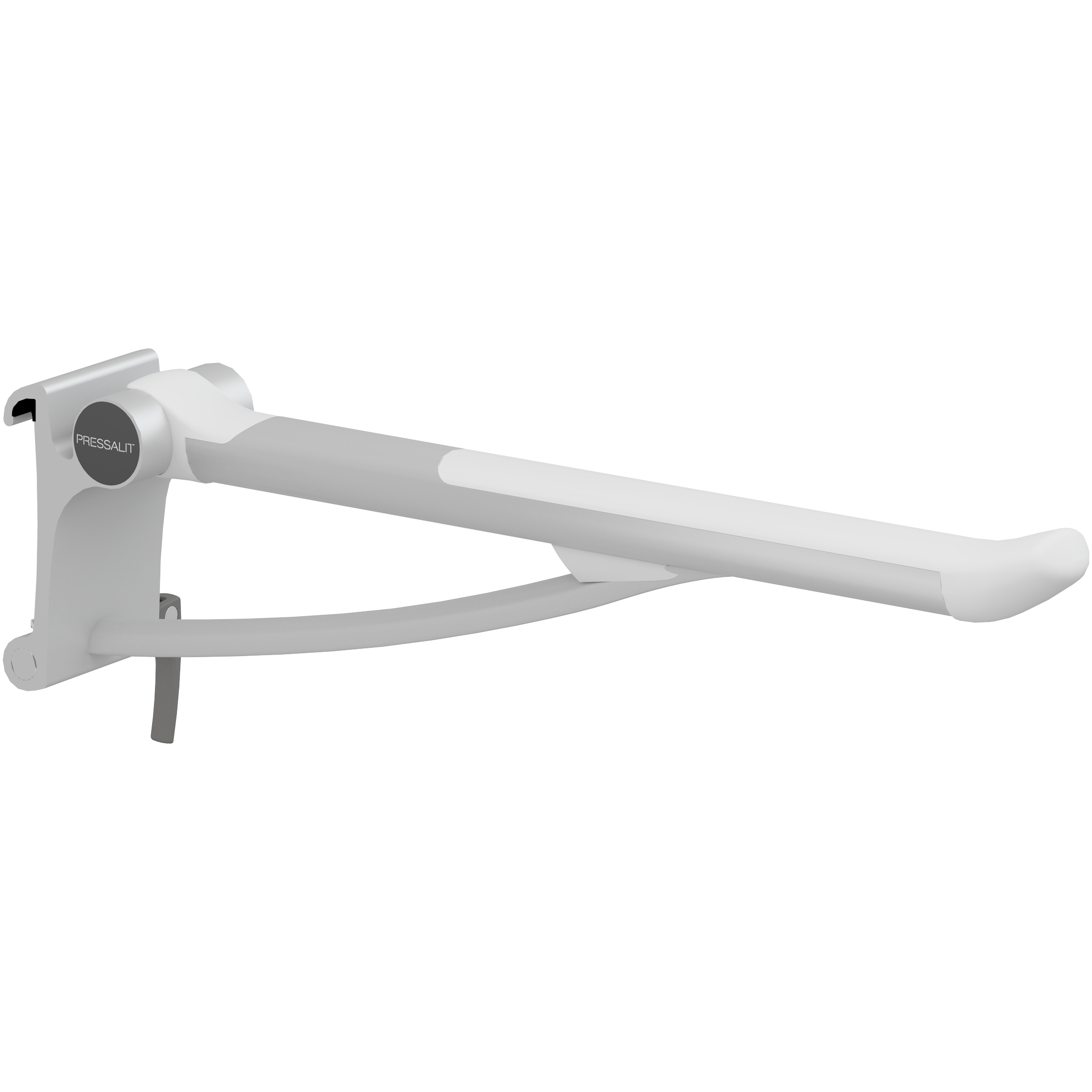PLUS fold down grab bar with integrated counter-balance, 27.6'', right hand operated