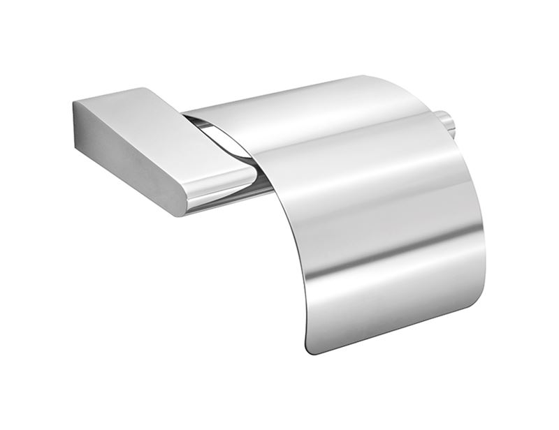 Toiletpapirholder m/frontplade, krom