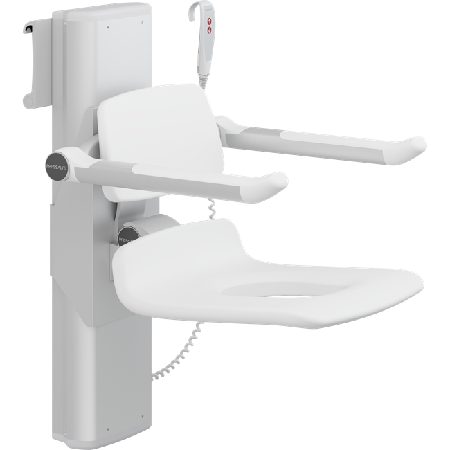 PLUS shower seat 450 with aperture, electrically vertical and manually horizontal adjustable 