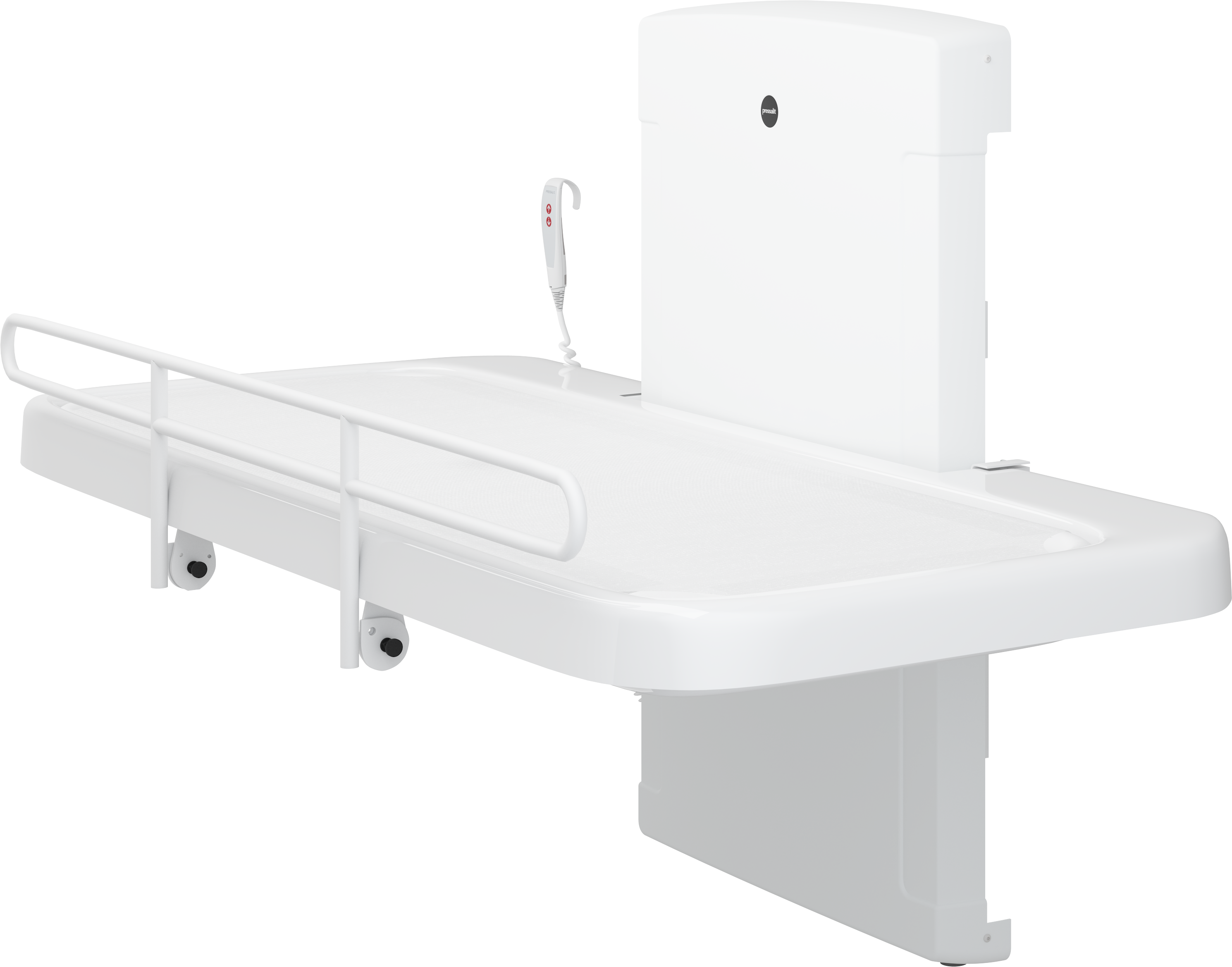 SCT 2000 table de douche, toile maillée, réglable en hauteur électriquement