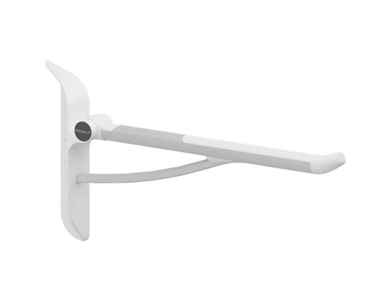 PLUS fold down grab bar with integrated counter-balance, 27.6'', left hand operated