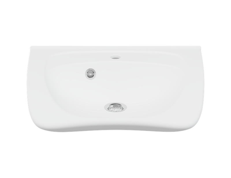MATRIX CURVE II ergonomisk håndvask med hanehul og overløb
