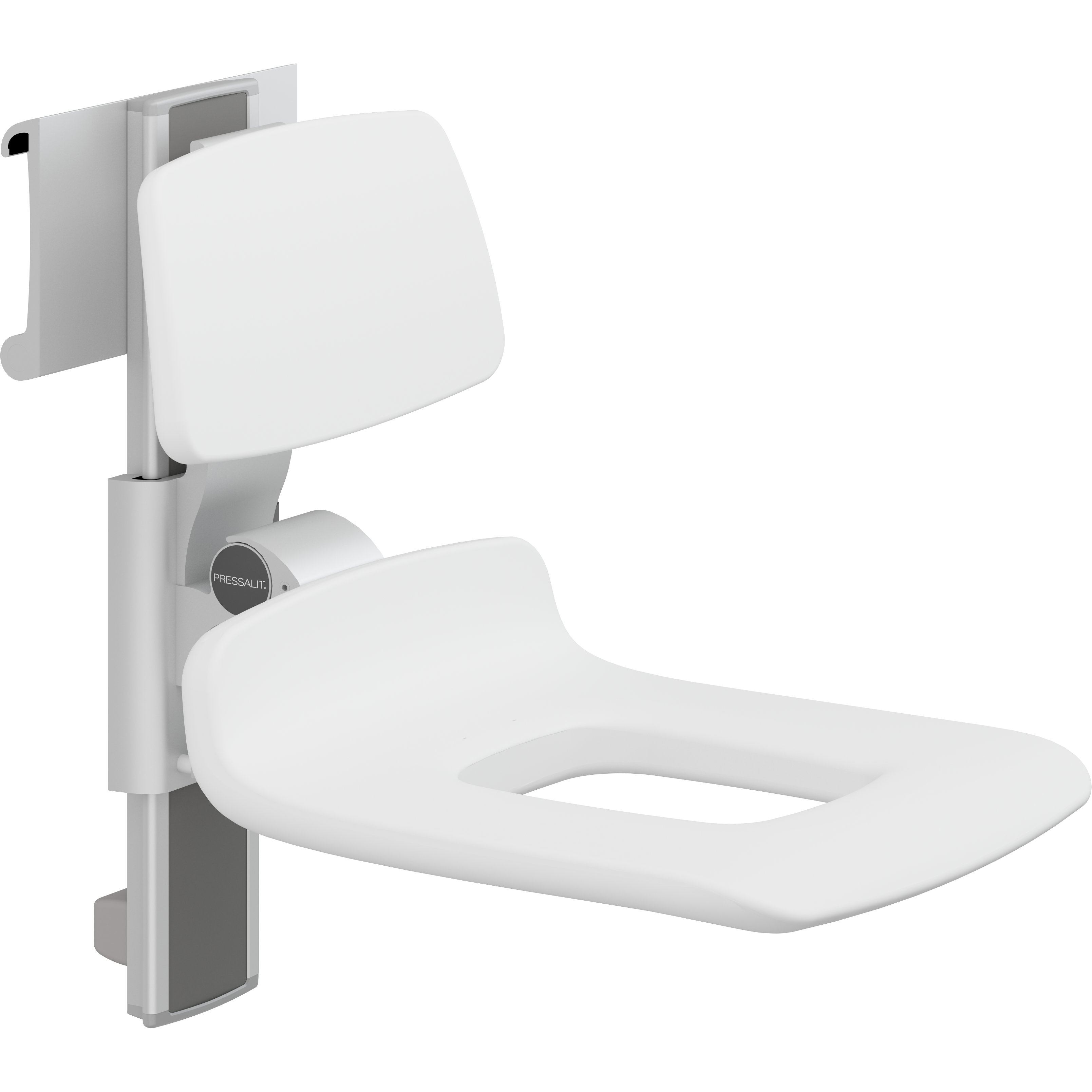 PLUS shower seat 450 with aperture, manually vertical and horizontal adjustable 