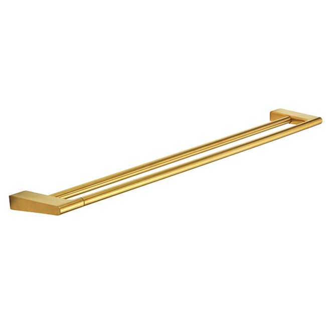 Towel rail bar, double, 810 mm, brushed brass