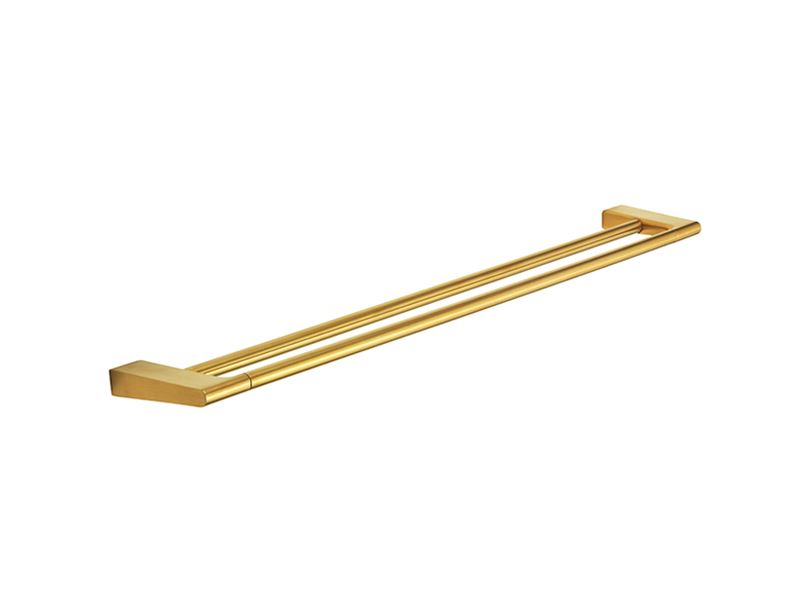 Towel rail bar, double, 810 mm, brushed brass