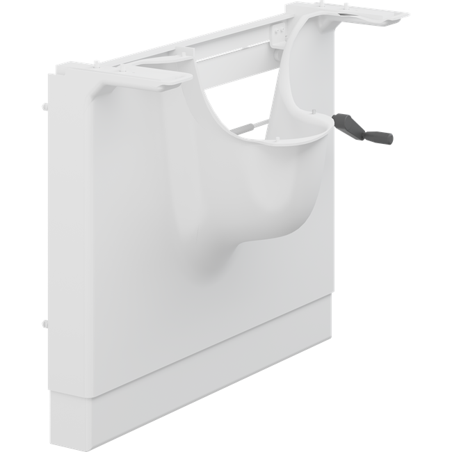 MATRIX handmatig verstelbaar wastafel muurframe, rechts afgerond, in hoogte verstelbaar
