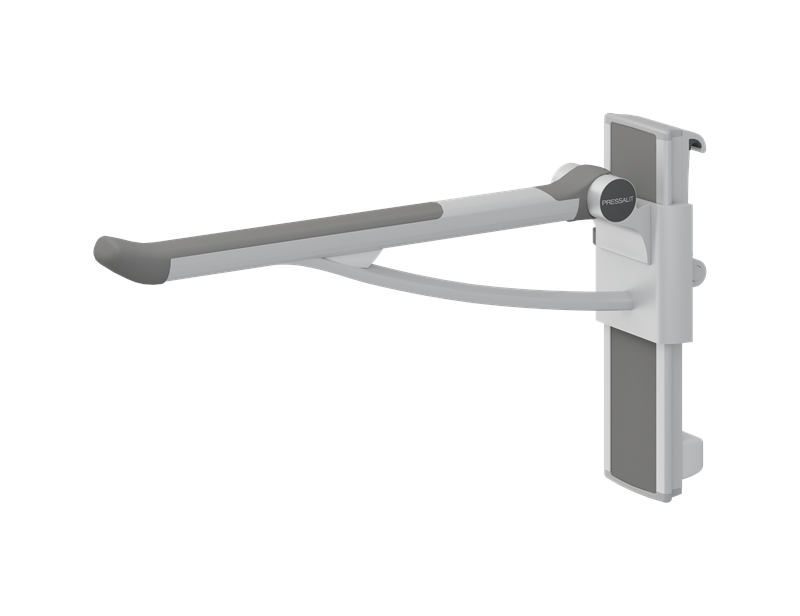 PLUS fold down grab bar with integrated counter-balance, 27.6'', left hand operated