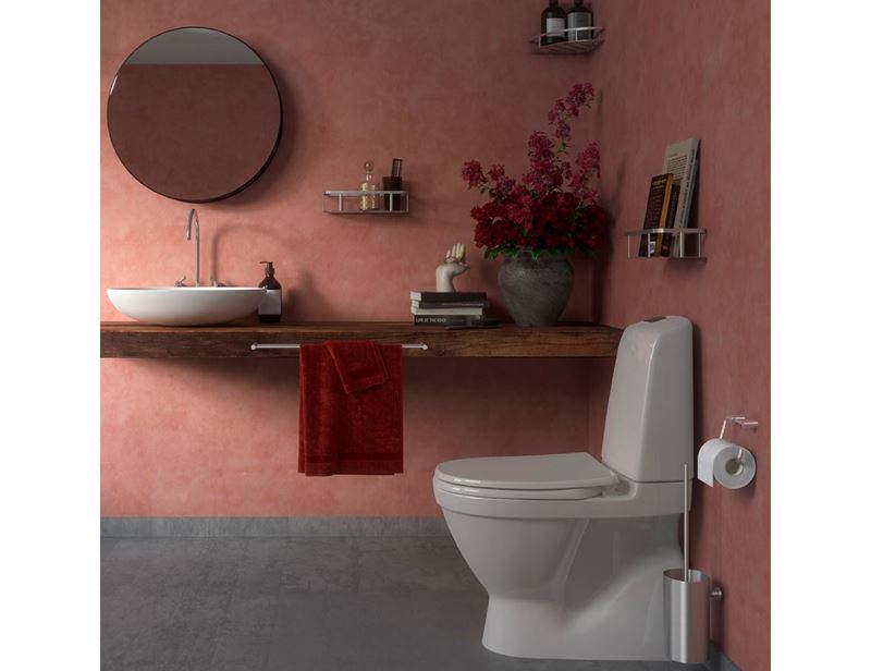 Pressalit Choice Toiletbørste til vægmontage, m/skål, børstet stål