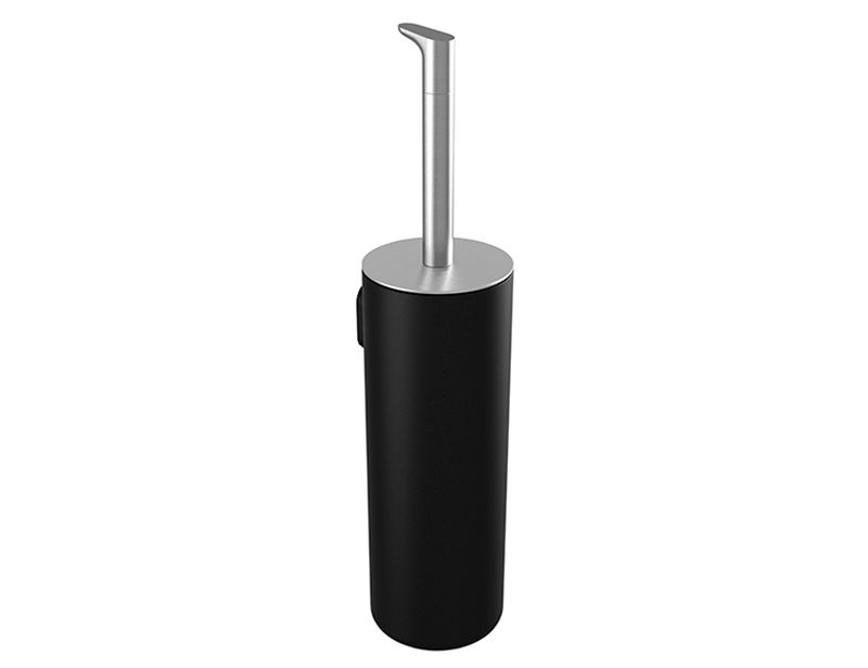 Pressalit Style WC-bürstengarnitur, Stahl gebürstet/Schwarz
