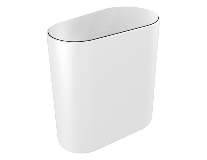 Pressalit Style Toilet emmer, geborsteld staal/wit
