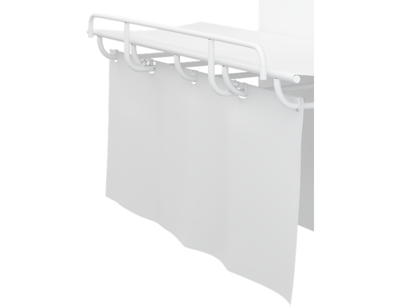 Splash curtain for SCT 1000 shower change tables