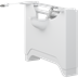 MATRIX elektrisch bedienbaar wastafel muurframe, rechts afgerond, in hoogte en zijwaarts verstelbaar