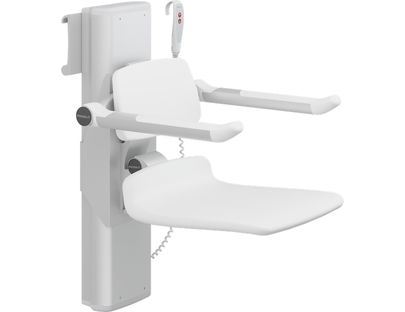 PLUS shower seat 450, electrically height adjustable and manually sideways adjustable
