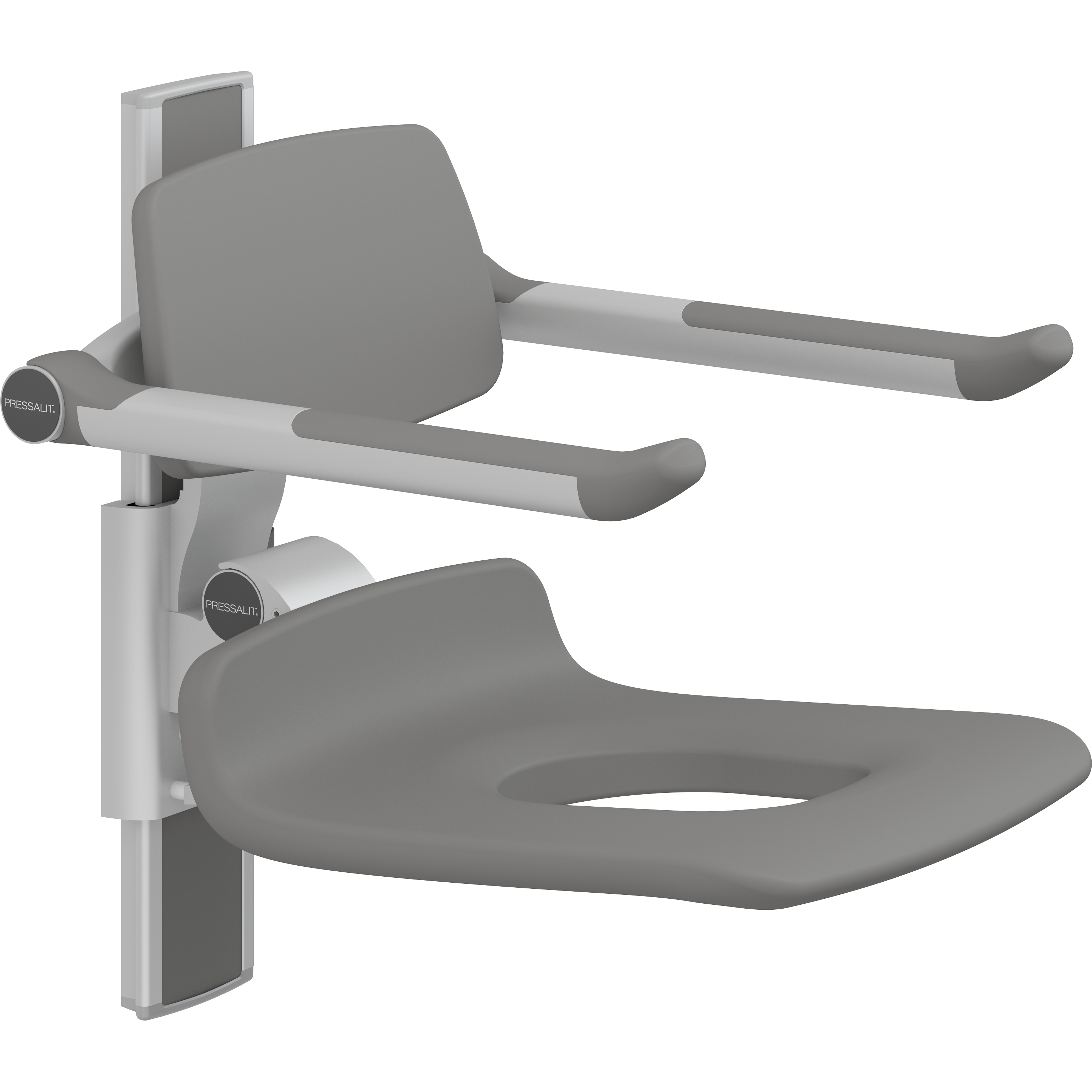 PLUS shower seat 450 with aperture, manually height adjustable