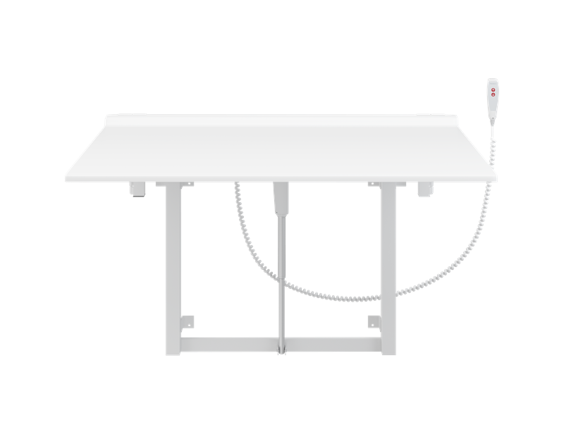 Changing table, 800 x 900 mm, electrically height adjustable, foldable