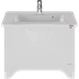 MATRIX MEDIUM wastafel met overloop, voor elektrisch bedienbaar wastafel muurframe