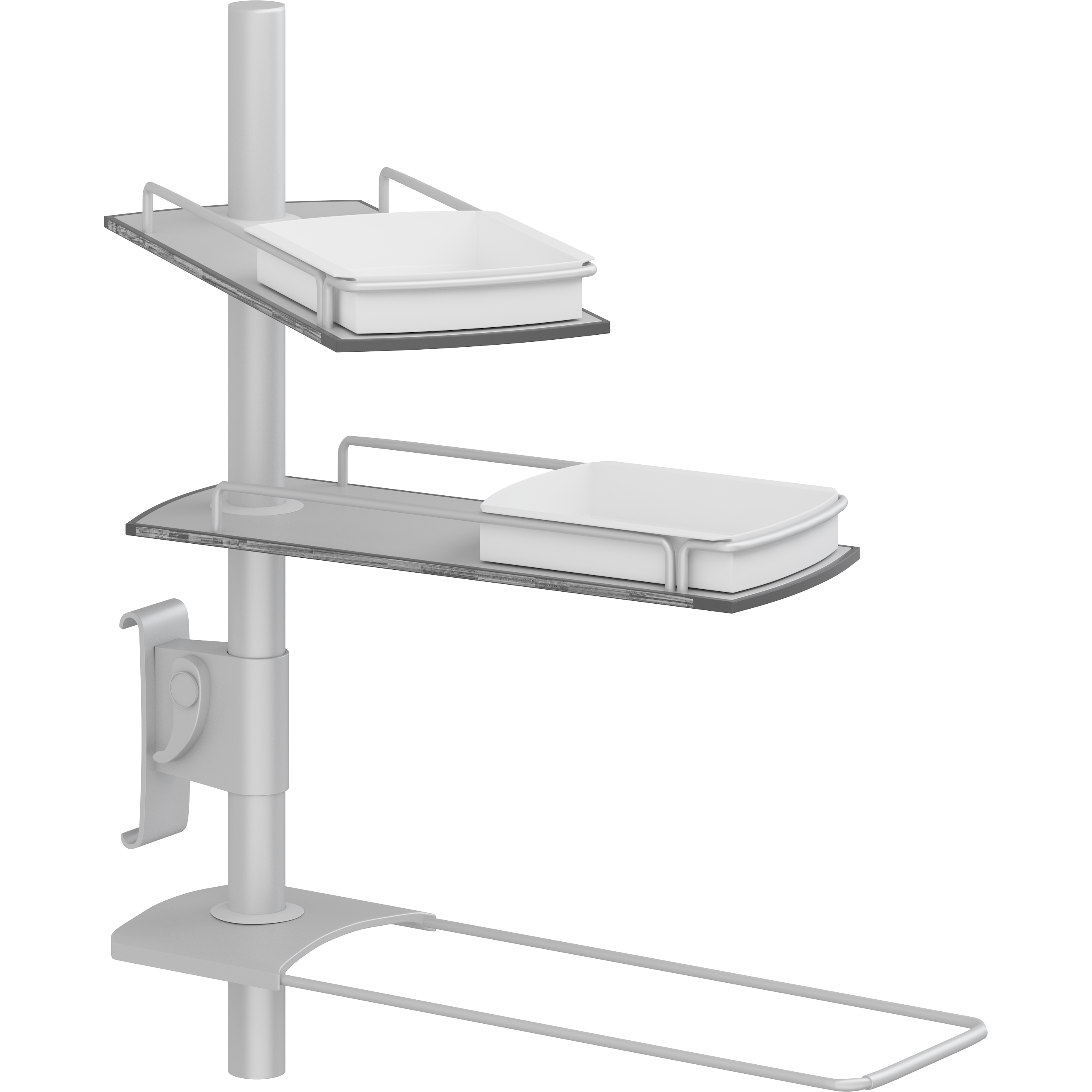 Modular shelves for PLUS wall track, 23.6" rod