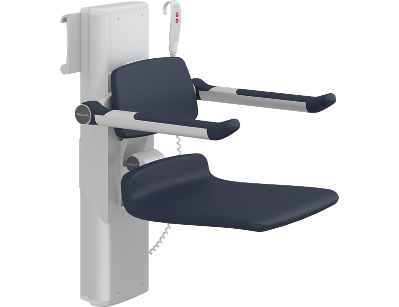 PLUS shower seat 450, electrically height adjustable and manually sideways adjustable