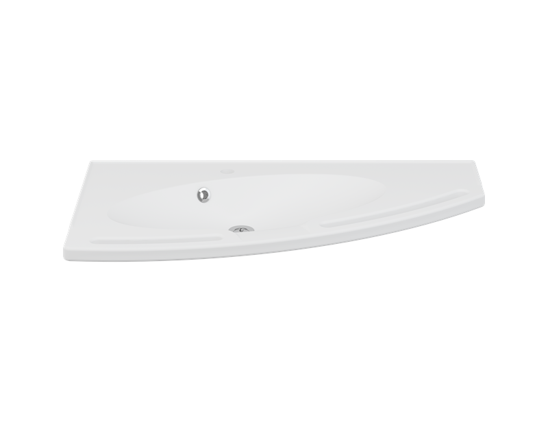 MATRIX ANGLE wash basin with overflow, right-facing