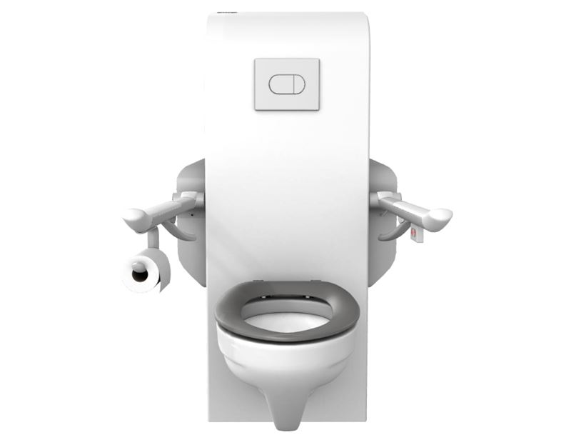 Solution with SELECT TL3 toilet lifter, PLUS support arms, toilet and toilet seat Dania