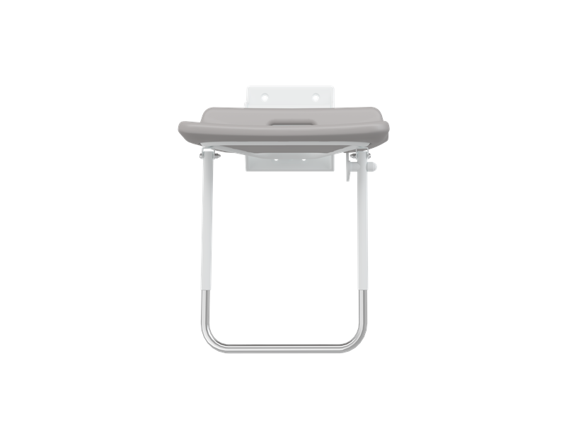 VALUE IV folding shower seat with supporting leg, fixed height