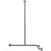PLUS Eckhandlauf-Kombination mit Brausestange, rechts/links drehbar, 762 x 762 x 1250 mm