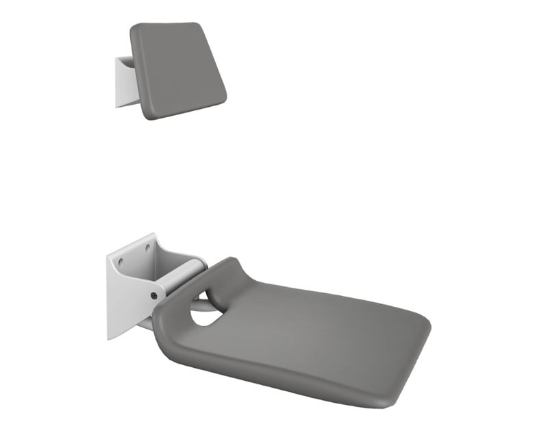 Solution with VALUE IV shower seat, fixed height and VALUE backrest 