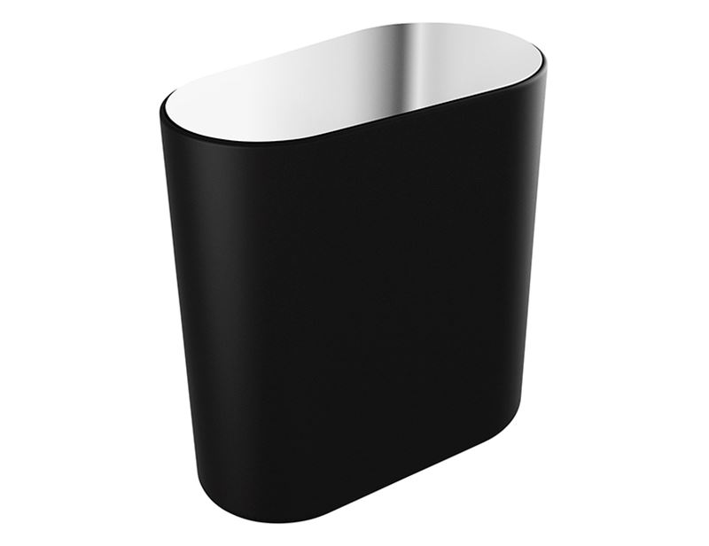 Pressalit Style Toilet wastebasket, chrome/black