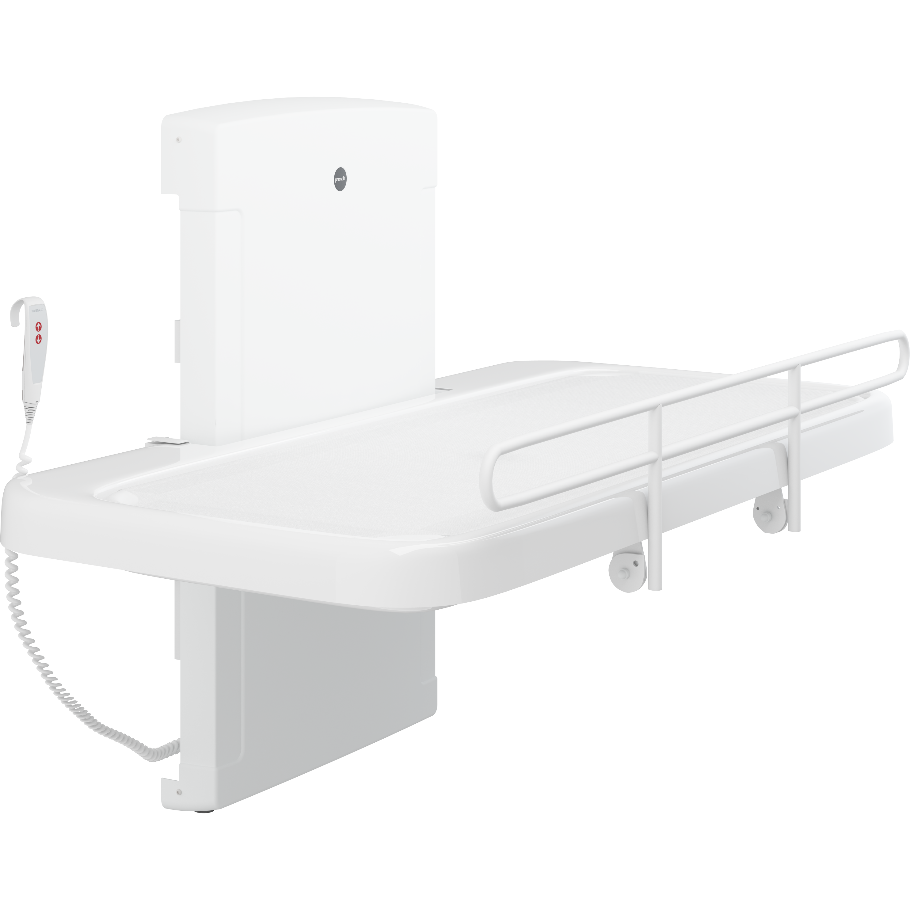 SCT 2000 table de douche, toile maillée, réglable en hauteur électriquement