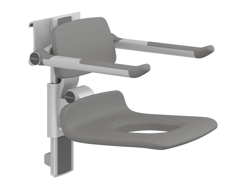 PLUS shower seat 450 with aperture, manually vertical and manually horizontal adjustable 