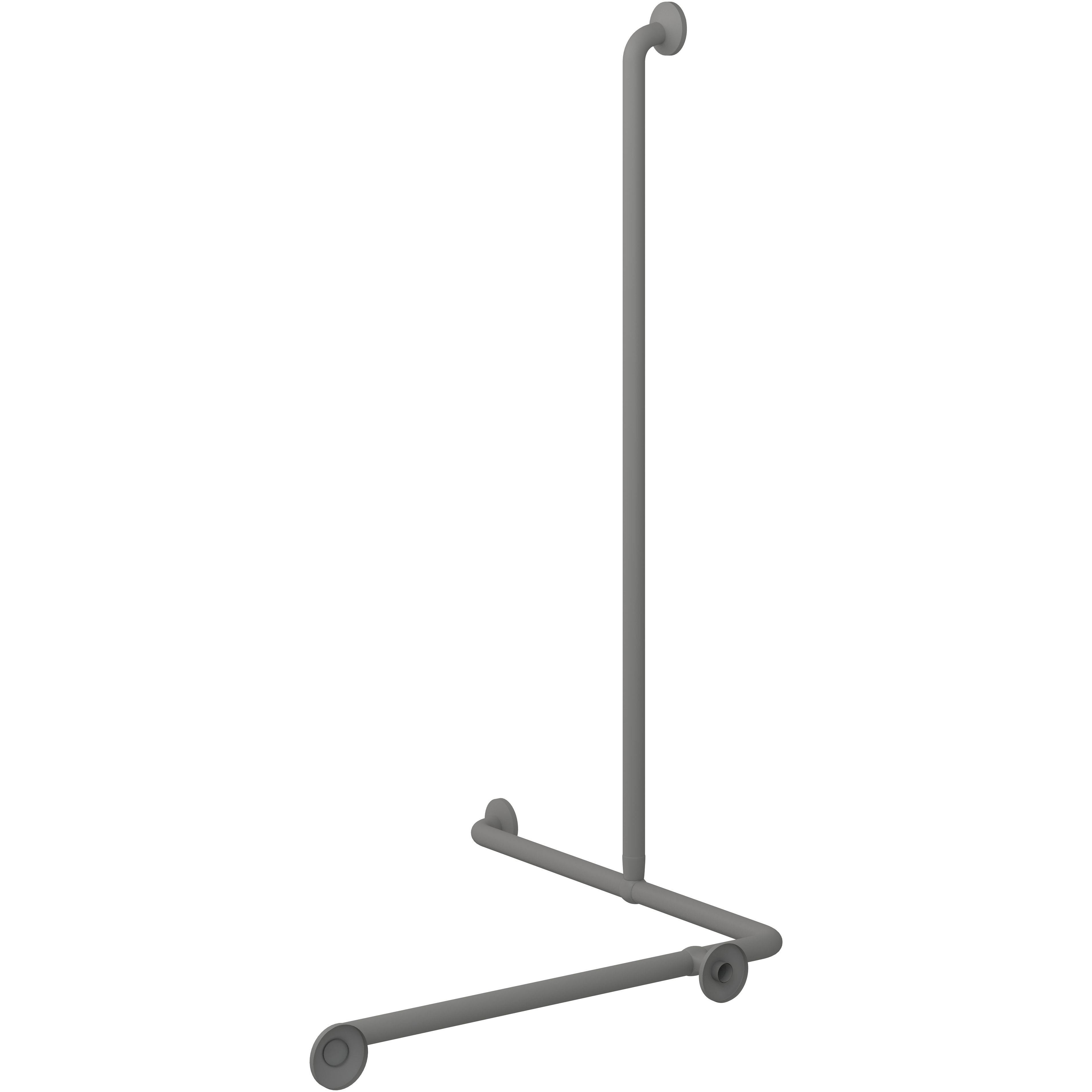 PLUS handrail corner shower combination, reversible left/right, 762 x 762 x 1250 mm