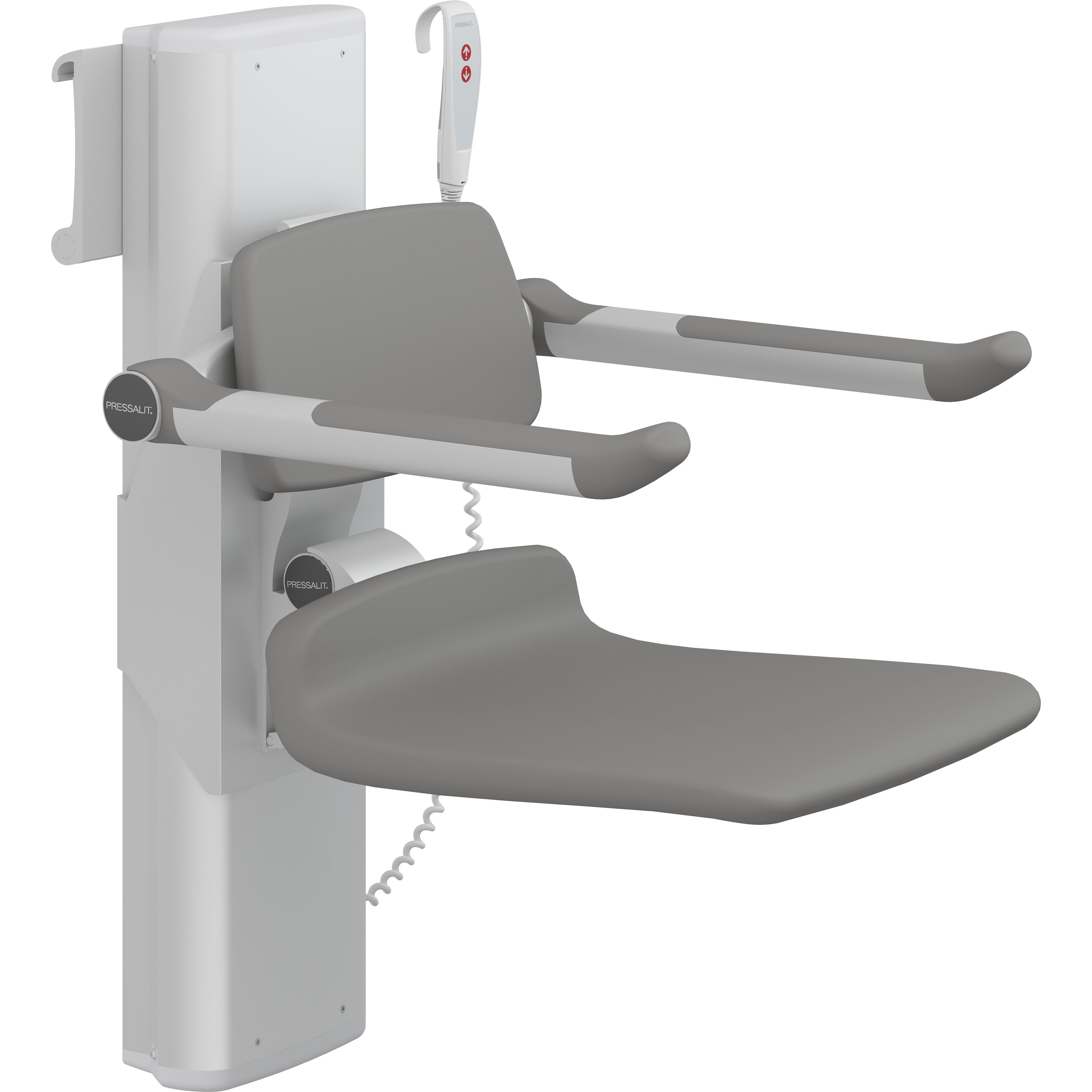 PLUS shower seat 450, electrically height adjustable and sideways adjustable