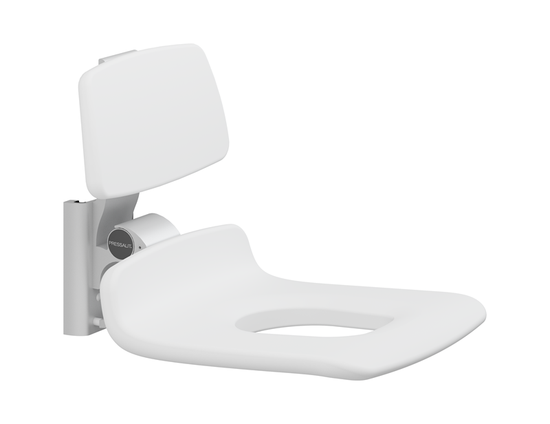 PLUS replacement shower seat 450 with aperture, manually height adjustable