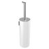 Pressalit Style WC-bürstengarnitur, Stahl gebürstet/Weiss