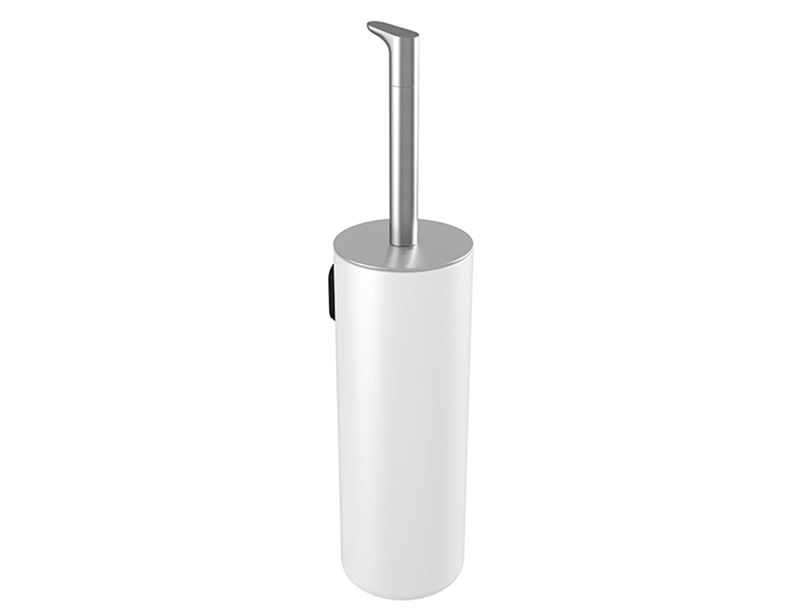 Pressalit Style Toilet brush, brushed steel/white