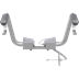 TMA 3 arm support for mounting on toilet, compatible with IFØ Spira toilet 6261