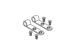 Set of straps and screws, stainless steel
