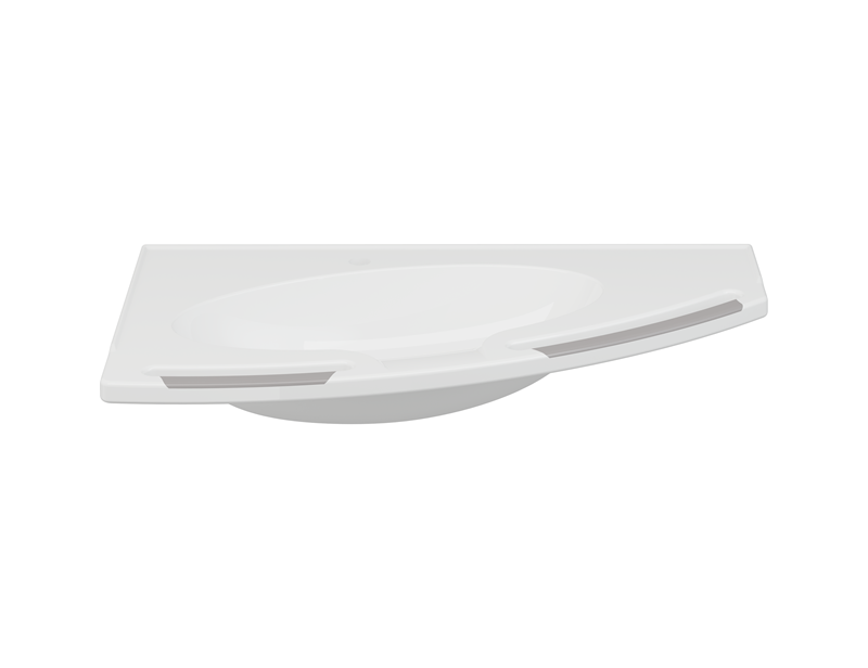MATRIX ANGLE DEEP wash basin without overflow, right-facing